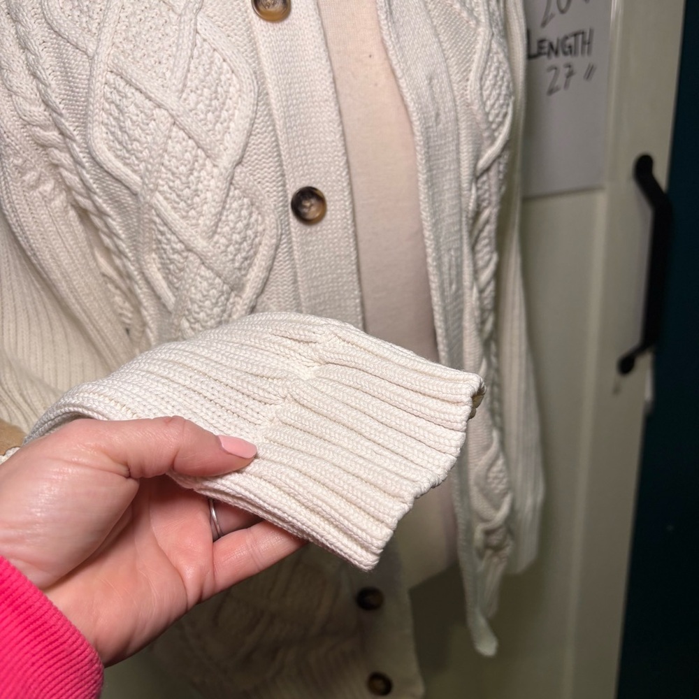Swedish Cotton Cable‎ Knit Cardigan | heritage alpine sweater-Medium/ grandpa - Picture 9 of 16